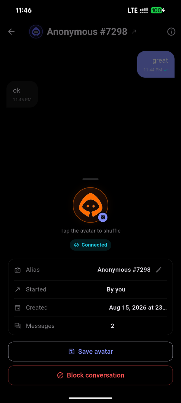 Conversation details and controls