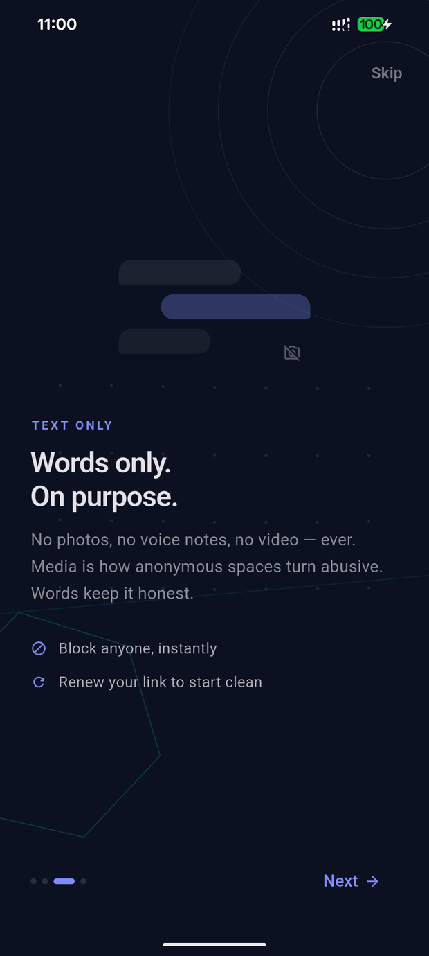 Text only by design
