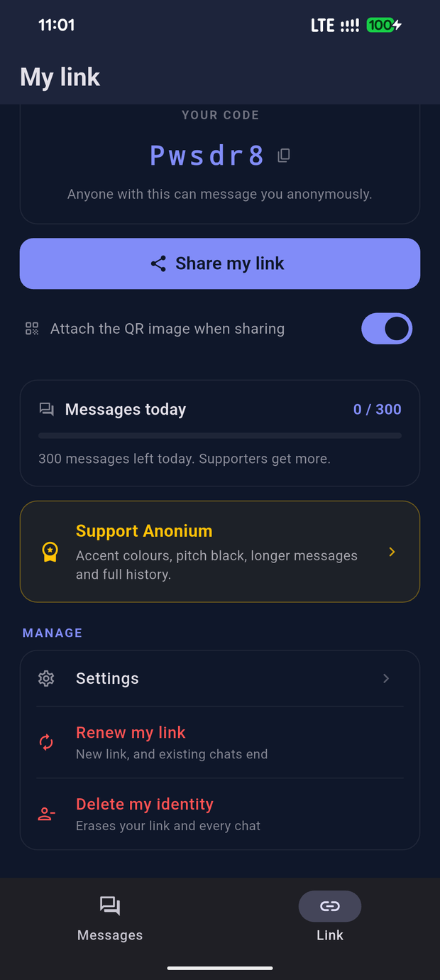 Manage your link